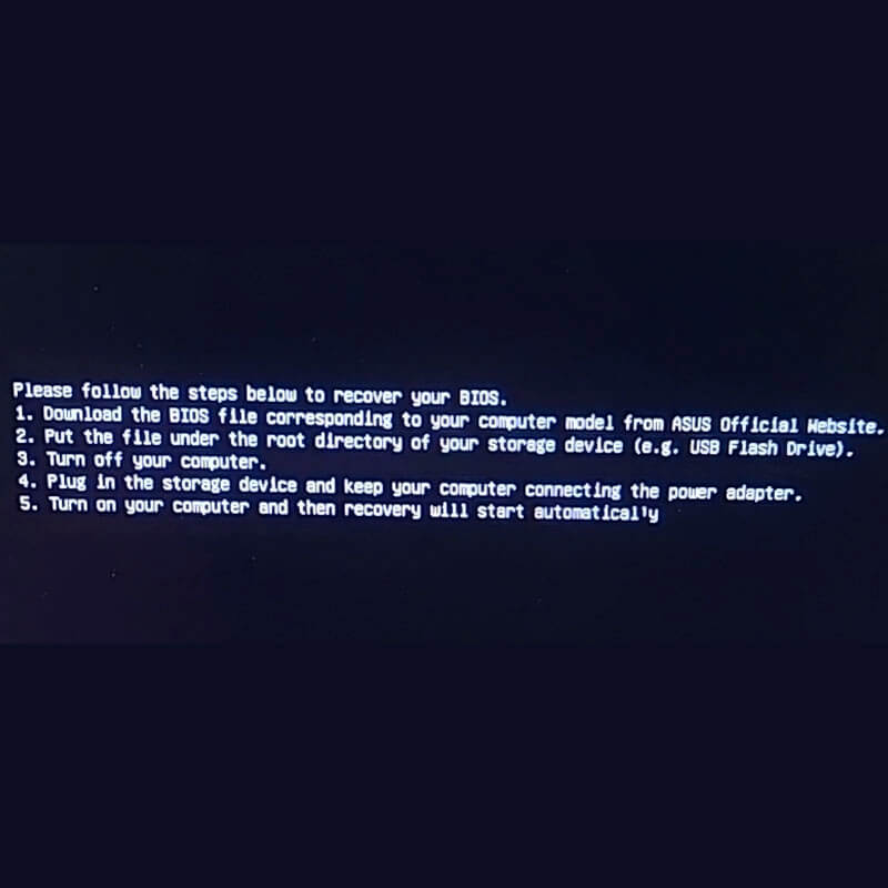 Please follow the steps below to recover your bios на ноутбуке ASUS простое решение